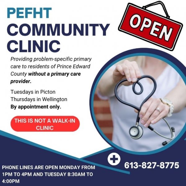 PEFHT's Community Clinic for Unattached Patients in Prince Edward County