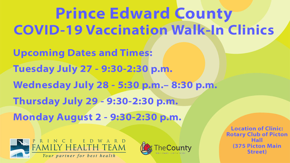 July Walkin Vaccine Clinics