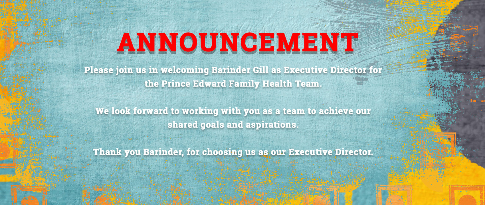 welcome Barinder Gill